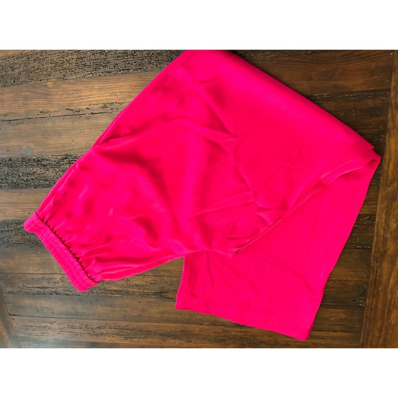 NWT Hot Pink Wide Leg Satin Pants, size medium - Picture 4 of 4